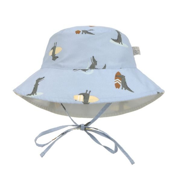 LÄSSIG SPLASH SUN PROTECTION BUCKET HAT CROCODILE SKY BLUE 07-18 MO. - ČEPIČKY A KLOBOUČKY - PRO DĚTI