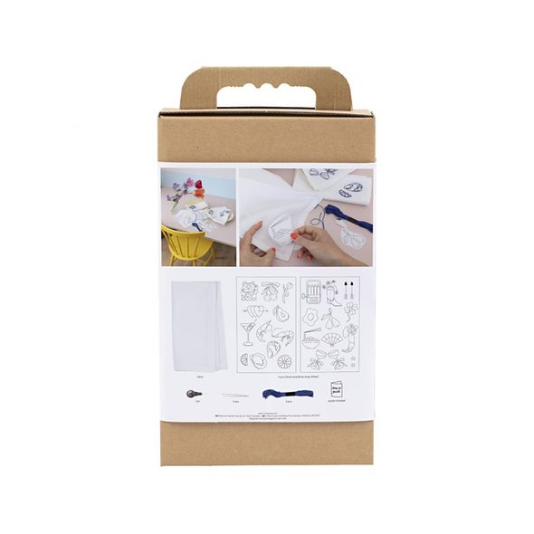 CREATIV COMPANY KREATIVNÍ SADA VYŠÍVÁNÍ TEXTILNÍCH UBROUSKŮ - VÝTVARNÉ POMŮCKY A HRAČKY - PRO DĚTI