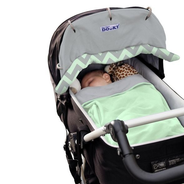 DOOKY CLONA REVERSIBLE MINT/GREY CHEVRON - STŘÍŠKY A STÍNÍTKA - AUTOSEDAČKY A PŘÍSLUŠENSTVÍ