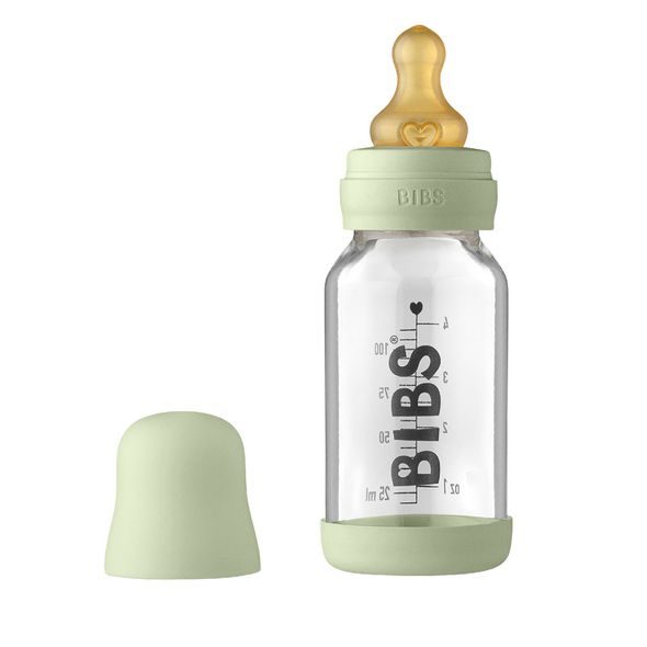 BIBS BABY BOTTLE SKLENĚNÁ LAHEV 110ML - KOJENECKÉ LAHVE - KRMENÍ