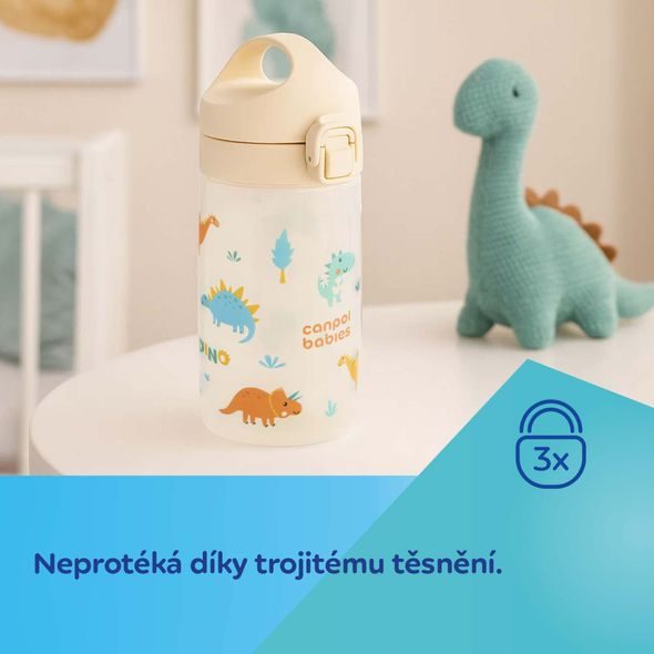 CANPOL BABIES LAHEV PRO DĚTI JUNIOR 400ML RŮŽOVÁ - SPORTOVNÍ LAHVE - KRMENÍ