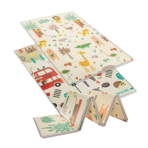 ZOPA MULTIFUNKČNÍ PĚNOVÁ SKLÁDACÍ PODLOŽKA OBOUSTRANNÁ 180X120 - HRACÍ PODLOŽKY NA ZEM - SPINKÁNÍ