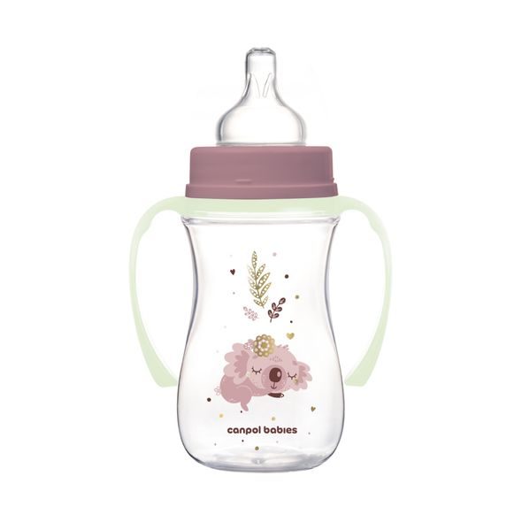 CANPOL BABIES ANTIKOLIKOVÁ LAHEV EASYSTART SLEEPY KOALA 240ML RŮŽOVÁ - KOJENECKÉ LAHVE - KRMENÍ