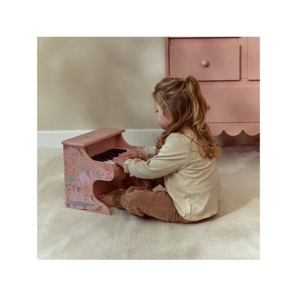 LITTLE DUTCH PIÁNO DŘEVĚNÉ PINK SAFARI FRIENDS - SAFARI FRIENDS - PRO DĚTI