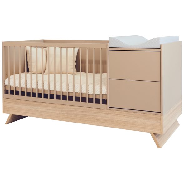 KOMBI POSTÝLKA FAKTUM SIENNA 3V1 CAPPUCCINO 70X - DŘEVĚNÉ POSTÝLKY - SPINKÁNÍ
