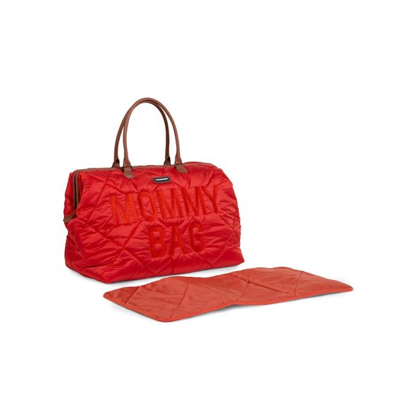 CHILDHOME PŘEBALOVACÍ TAŠKA MOMMY BAG PUFFERED RED - PŘEBALOVACÍ TAŠKY - KOČÁRKY A PŘÍSLUŠENSTVÍ