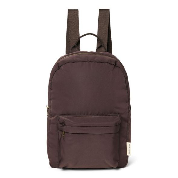 STUDIO NOOS PUFFY MIDI BACKPACK BATŮŽEK S PŘEDNÍ KAPSOU BROWN - BATOHY A TAŠKY - PRO DĚTI