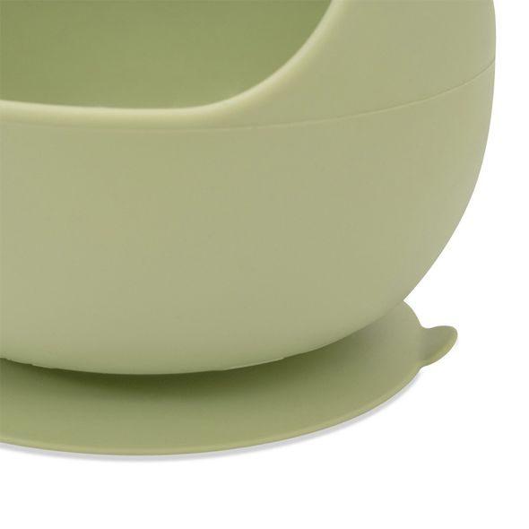 INTERBABY MISKA SILIKONOVÁ + LŽIČKA SILIKONOVÁ +4 M - ZELENÁ - MISKY, TALÍŘKY A PODLOŽKY - KRMENÍ