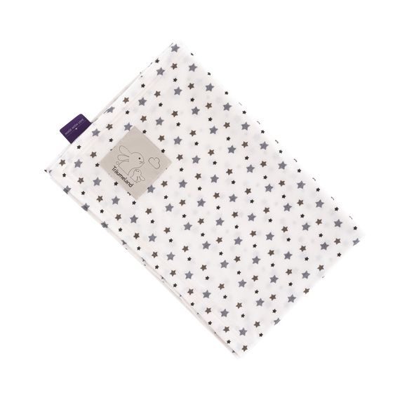 TRÄUMELAND DEKA JERSEY 100 X 75 CM WEISS MIT GRAUEN STERNEN - DĚTSKÉ DEKY PRO MIMINKA - SPINKÁNÍ