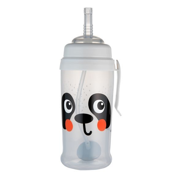 CANPOL BABIES LAHEV NEVYLÉVACÍ SPORTOVNÍ SE SLÁMKOU A ZÁVAŽÍM BABIESBOO 350ML PANDA - SPORTOVNÍ LAHVE - KRMENÍ