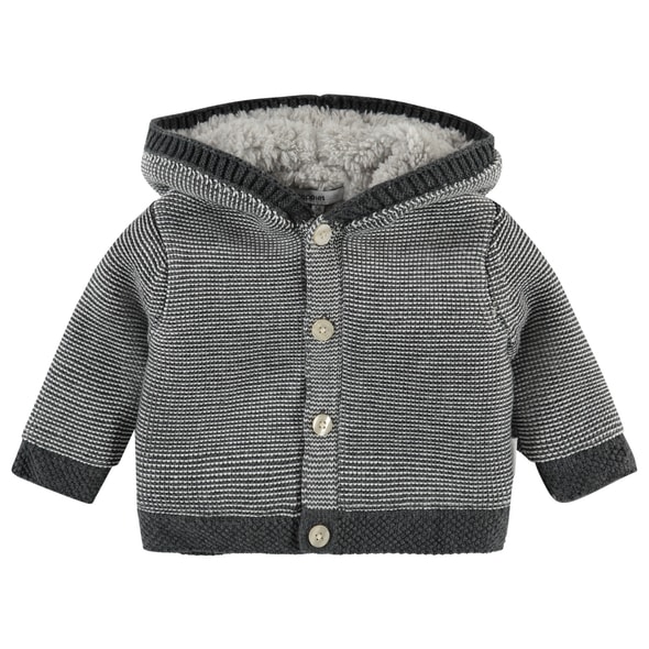 NOPPIES CARDIGAN QUARTZ GREY MELANGE - KABÁTKY, MIKINKY - PRO DĚTI