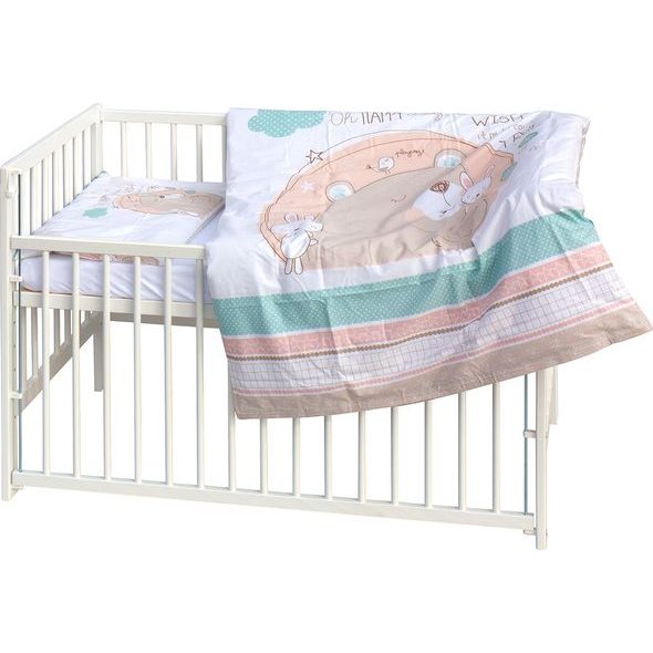 SCARLETT DĚTSKÁ POSTÝLKA S KOMPLETNÍ VÝBAVOU SCARLETT 120 X 60 CM - ERI - DŘEVĚNÉ POSTÝLKY - SPINKÁNÍ