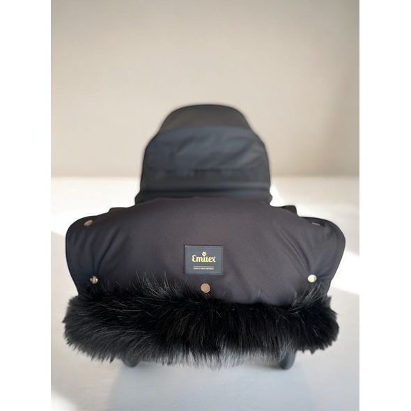 EMITEX RUKÁVNÍK LUXURY SOFT BLACK - RUKÁVNÍKY NA KOČÁREK - KOČÁRKY A PŘÍSLUŠENSTVÍ