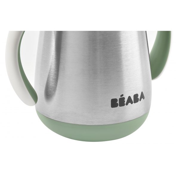 BEABA HRNEK TERMOIZOLAČNÍ S BRČKEM NEREZ 250ML SAGE GREEN - TERMOOBALY A TERMOSKY - KRMENÍ