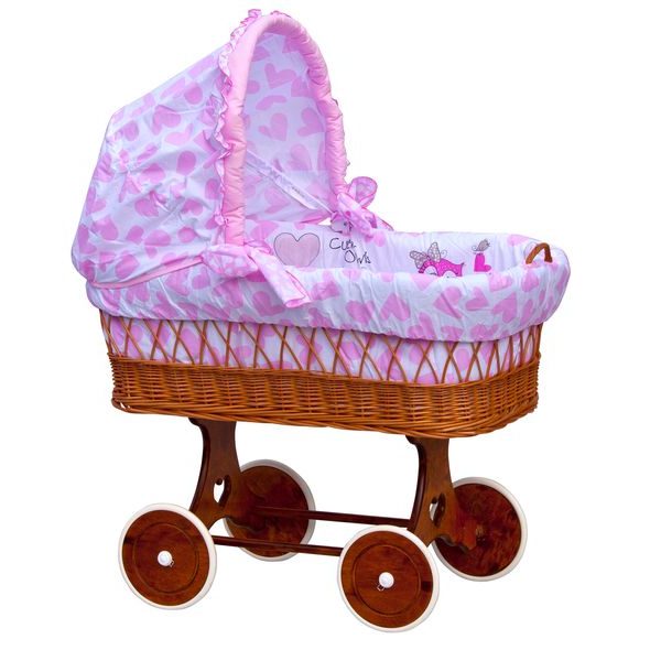 SCARLETT BOUDIČKA K PROUTĚNÉMU KOŠI KULÍŠEK RŮŽOVÁ - KOŠÍKY A KOLÉBKY - SPINKÁNÍ