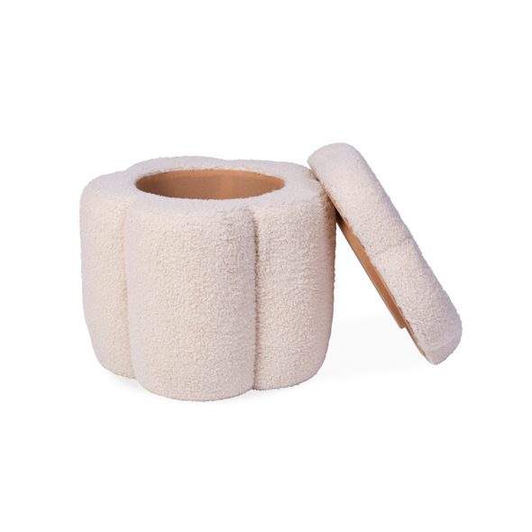 CHILDHOME BOX NA HRAČKY 2V1 KVĚTINA OFF WHITE - BOXY NA HRAČKY - SPINKÁNÍ