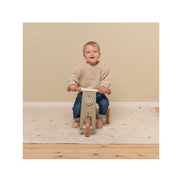 LITTLE DUTCH ODRÁŽEDLO TŘÍKOLKA DŘEVĚNÁ OLIVE - DĚTSKÁ ODRÁŽEDLA - PRO DĚTI