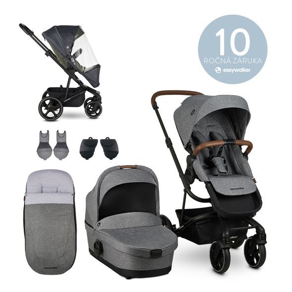 EASYWALKER SET XL HARVEY3 EXCLUSIVE GREY - DVOJKOMBINACE - KOČÁRKY A PŘÍSLUŠENSTVÍ