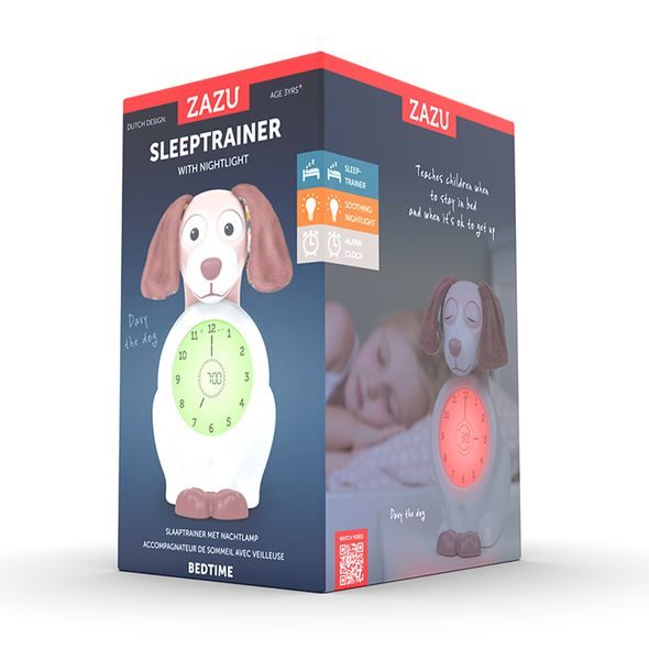 ZAZU PEJSEK DAVY RŮŽOVÝ - TRÉNINKOVÝ BUDÍK S NOČNÍM SVĚTLEM - TRÉNINKOVÉ BUDÍKY - SPINKÁNÍ