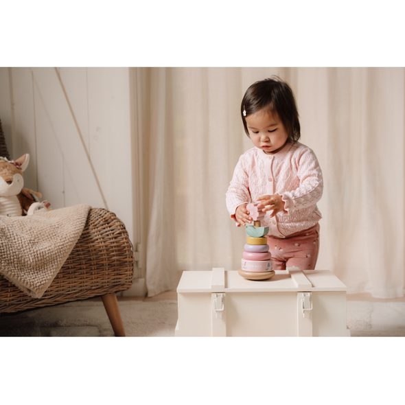 LITTLE DUTCH NASAZOVACÍ KROUŽKY DŘEVĚNÉ FAIRY GARDEN - MOTORICKÉ A HRY - PRO DĚTI