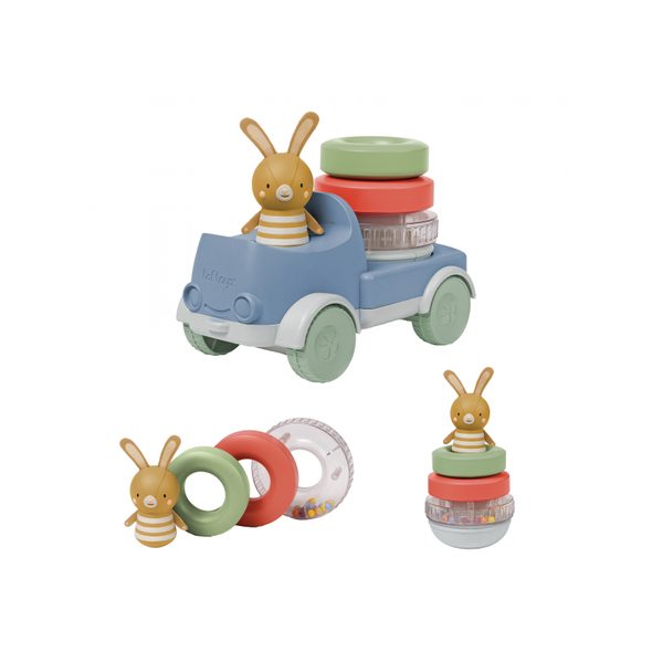 TAF TOYS NÁKLAĎÁK S PYRAMIDOU BUNNY - AUTÍČKA A VLÁČKY - PRO DĚTI