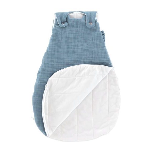 TRÄUMELAND VNĚJŠÍ SPACÍ PYTEL LIEBMICH MUSSELIN HELLBLAU 56/62 - SPACÍ PYTLE - SPINKÁNÍ