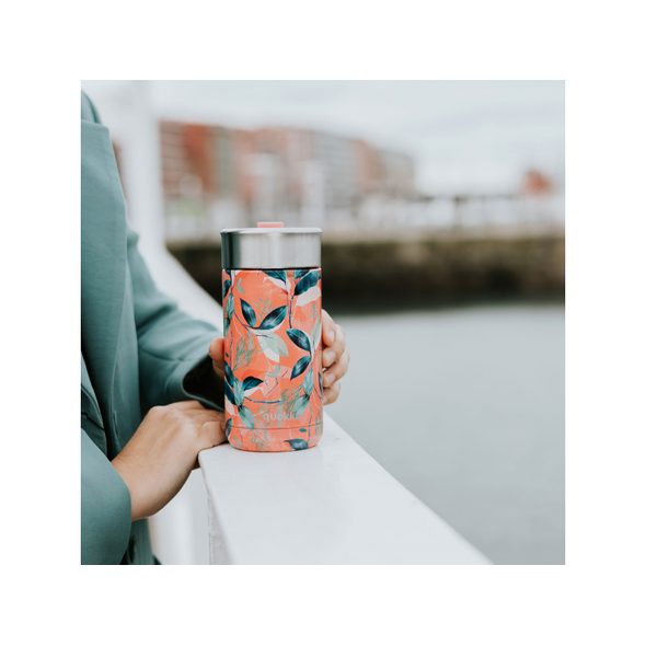 QUOKKA NEREZOVÝ TERMOHRNEK SE SÍTKEM BOOST EXOTIC PINK 400 ML - TERMOOBALY A TERMOSKY - KRMENÍ