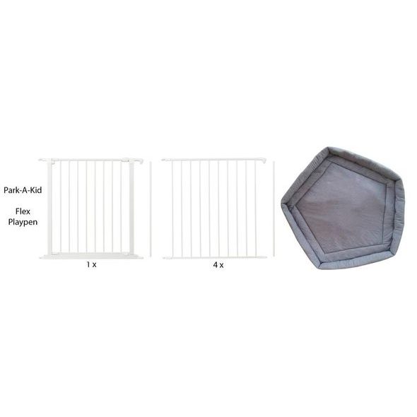 BABYDAN OHRÁDKA PARK A KID KOVOVÁ BÍLÁ + MATRACE - BEZPEČNOST DĚTÍ V DOMÁCNOSTI - KOUPÁNÍ A ZDRAVÍ