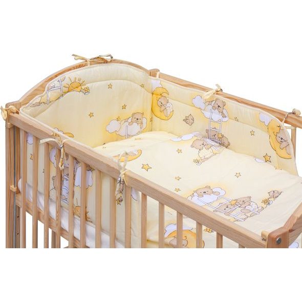 SCARLETT POSTÝLKA 120X60CM S KOMPLETNÍ VÝBAVOU MRÁČEK BÉŽOVÁ - DŘEVĚNÉ POSTÝLKY - SPINKÁNÍ