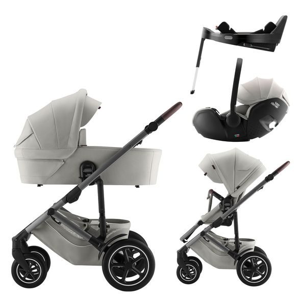 BRITAX SET KOČÁREK SMILE 5Z + HLUBOKÁ KORBA + AUTOSEDAČKA BABY-SAFE PRO + VARIO BASE 5Z LUX - TROJKOMBINACE - KOČÁRKY A PŘÍSLUŠENSTVÍ