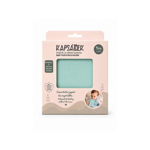 KAPSÁČEK DRŽÁČEK NA DĚTSKOU KAPSIČKU MINT - KAPSIČKY NA JÍDLO - KRMENÍ
