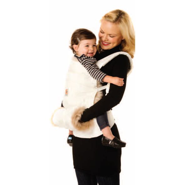 ERGOBABY WINTER EDITION WHITE + NOVOROZENECKÁ VLOŽKA + RUKÁVNÍK - KLOKANKY A ŠÁTKY - NOŠENÍ & SPORT