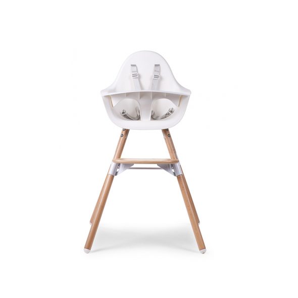 CHILDHOME ŽIDLIČKA 2V1 EVOLU 2 NATURAL / WHITE - JÍDELNÍ ŽIDLIČKY DŘEVĚNÉ - KRMENÍ