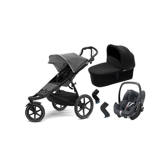 THULE SET 4V1 URBAN GLIDE² + BASSINET + PEBBLE PRO I-SIZE VČ. ADAPTÉRŮ (GREY) - TROJKOMBINACE - KOČÁRKY A PŘÍSLUŠENSTVÍ