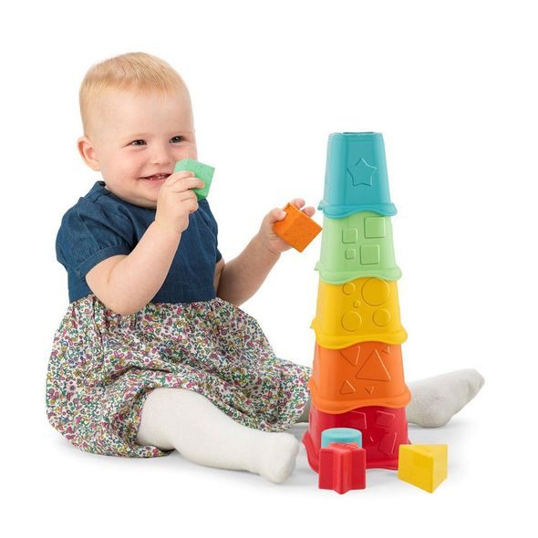 CHICCO POHÁRKY STOHOVACÍ BAREVNÉ ECO+ 6M+ - STOHOVACÍ HRAČKY - PRO DĚTI