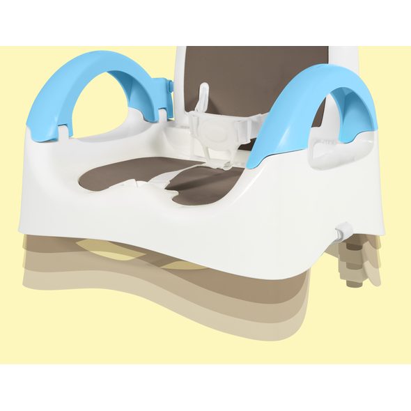 BABYMOOV COMPACT SEAT BLUE PŘENOSNÁ ŽIDLIČKA S BRYNDÁČKEM NOVINKA ! - JÍDELNÍ ŽIDLIČKY CESTOVNÍ - KRMENÍ