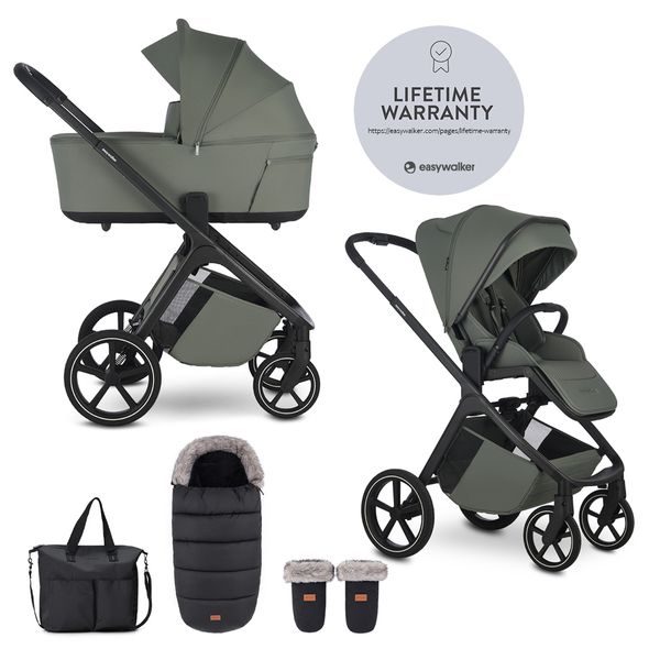 EASYWALKER SET KOČÁREK 2V1 ZOEY GO CHESTNUT BROWN XXL LIMITED S PŘÍSLUŠENSTVÍM - KOMBINACE S PŘÍSLUŠENSTVÍM - KOČÁRKY A PŘÍSLUŠENSTVÍ