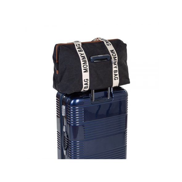 CHILDHOME PŘEBALOVACÍ TAŠKA MOMMY BAG CANVAS BLACK - PŘEBALOVACÍ TAŠKY - KOČÁRKY A PŘÍSLUŠENSTVÍ