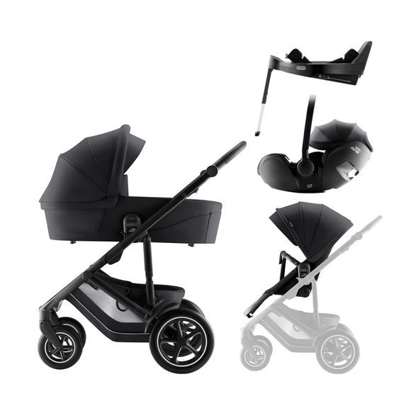 BRITAX-RÖMER SET KOČÁREK SMILE 5Z + HLUBOKÁ KORBA + AUTOSEDAČKA BABY-SAFE PRO + VARIO BASE 5Z STYLE - KOMBINACE S PŘÍSLUŠENSTVÍM - KOČÁRKY A PŘÍSLUŠENSTVÍ