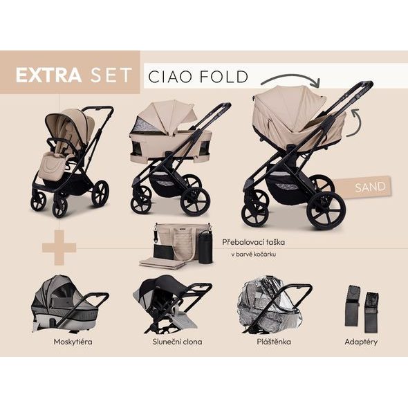 MOON CIAO FOLD EXTRA SET - SAND - DVOJKOMBINACE - KOČÁRKY A PŘÍSLUŠENSTVÍ