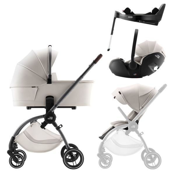 BRITAX-RÖMER SET KOČÁREK RIO + HLUBOKÁ KORBA + AUTOSEDAČKA BABY-SAFE PRO + VARIO BASE 5Z LUX - TROJKOMBINACE - KOČÁRKY A PŘÍSLUŠENSTVÍ