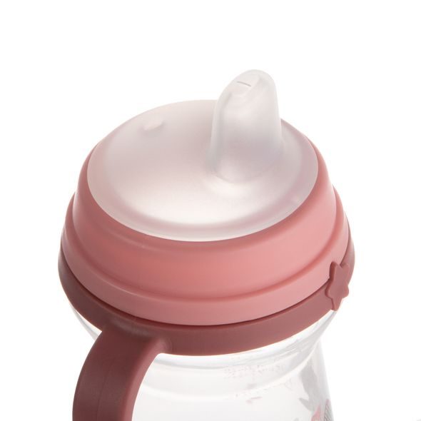 CANPOL BABIES HRNEČEK SE SILIKONOVÝM PÍTKEM FIRSTCUP BONJOUR PARIS 250ML RŮŽOVÝ - DĚTSKÉ HRNEČKY - KRMENÍ