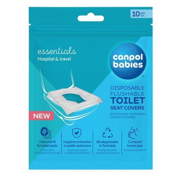 CANPOL BABIES HYGIENICKÉ JEDNORÁZOVÉ WC PODLOŽKY 10KS - JEDNORÁZOVÉ PODLOŽKY - PŘEBALOVÁNÍ