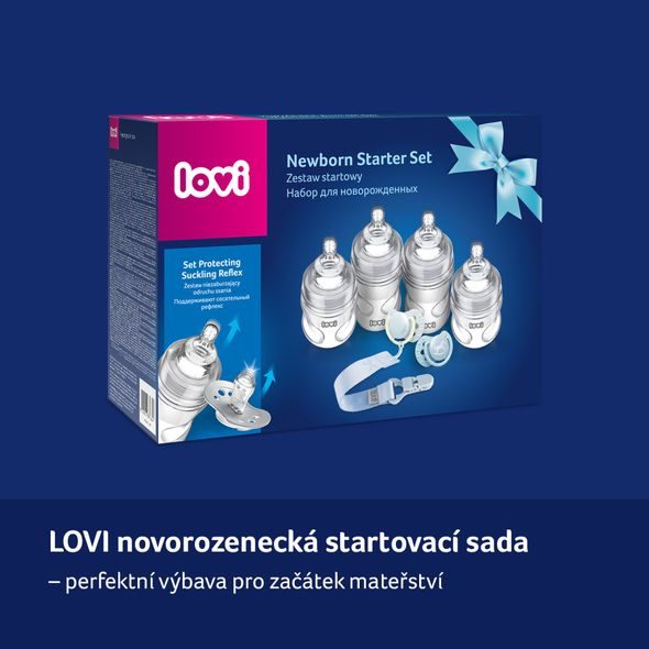 LOVI NOVOROZENECKÁ STARTOVACÍ SADA BABY SHOWER KLUK - KOJENECKÉ LAHVE - KRMENÍ