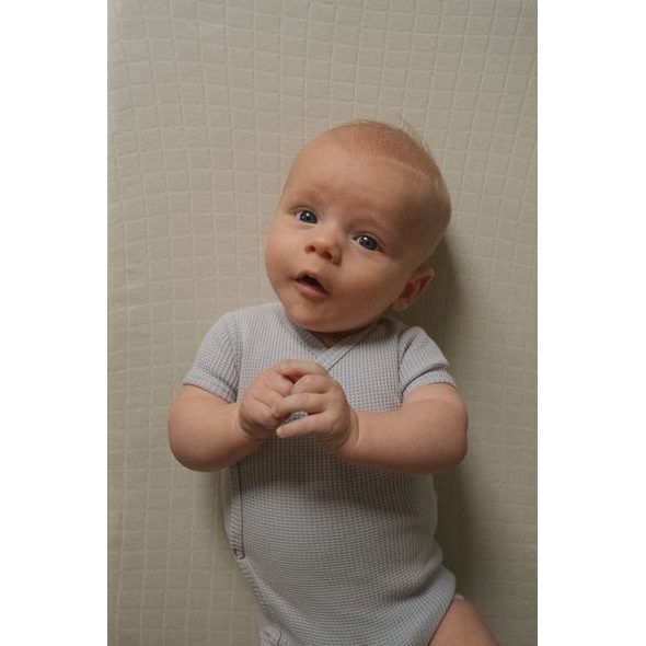 LODGER ROMPER SHORT SLEEVES CIUMBELLE BLUE FOGG VEL. 80 - BODY - PRO DĚTI