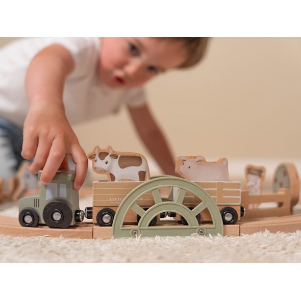 LITTLE DUTCH VLÁČKODRÁHA DŘEVĚNÁ FARMA - VLÁČKY - PRO DĚTI