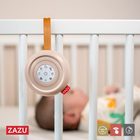 ZAZU SUZY DE LUXE - PŘENOSNÝ USPÁVACÍ MODUL - DOBÍJECÍ - USÍNÁČCI ŠUMÍCÍ / S TLUKOTEM - PRO DĚTI