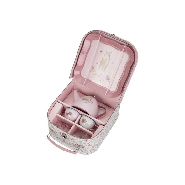 LITTLE DUTCH ČAJOVÝ SET V KUFŘÍKU FAIRY GARDEN - KUCHYŇKY A VAŘENÍ - PRO DĚTI