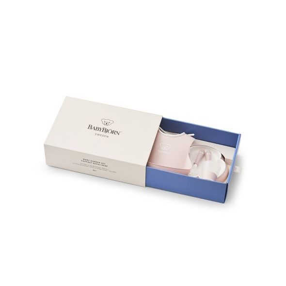 BABYBJÖRN DĚTSKÝ JÍDELNÍ SET 5 DÍLNÝ PUDROVĚ ŽLUTÝ - MISKY, TALÍŘKY A PODLOŽKY - KRMENÍ