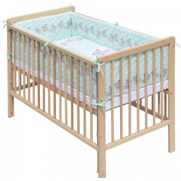 SCARLETT SOUPRAVA DO POSTÝLKY 10-DÍLNÁ KUBA TYRKYSOVÁ 100X135CM - POVLEČENÍ DO POSTÝLKY - SPINKÁNÍ